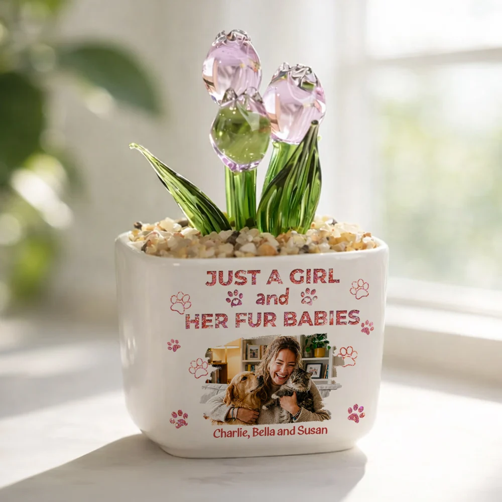 The Miracle You Have Made With Pet Photo - Personalized Custom Glass Everlasting Tulips - Image 2
