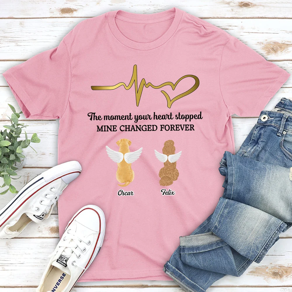 The Moment Your Heart Stopped - Personalized Custom Unisex T-shirt - Image 4