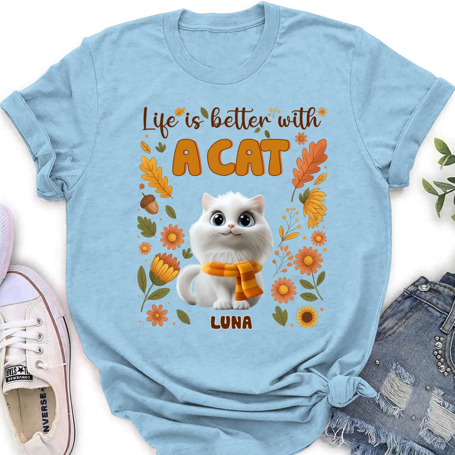 The More Cats The Better - Personalized Custom Women's T-Shirt - Image 8