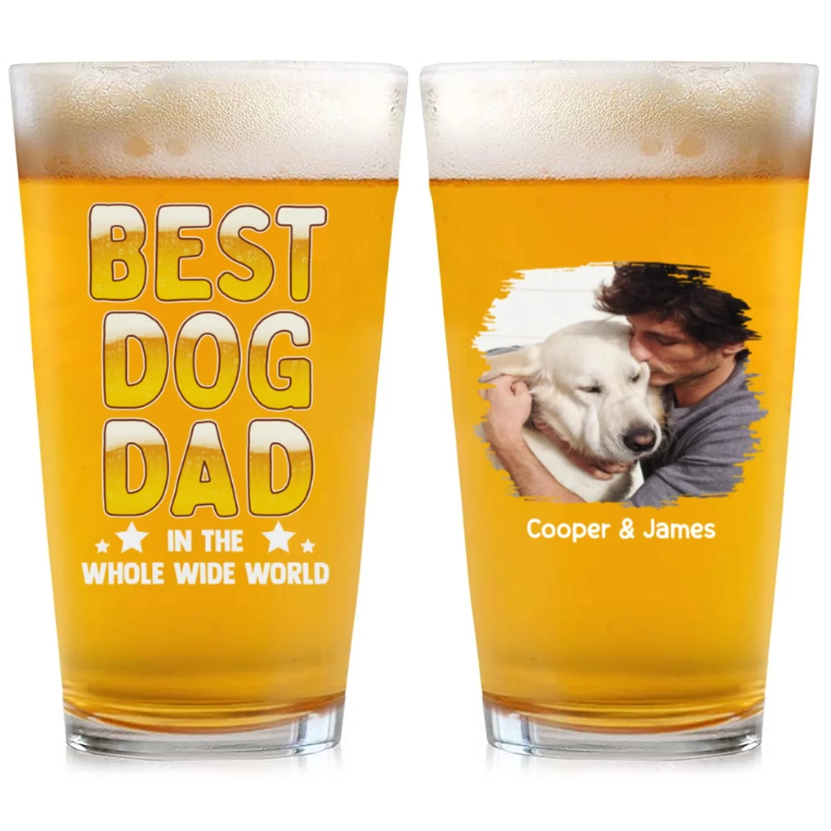 The One Whom I Own Photo - Personalized Custom Beer Glass - Image 7