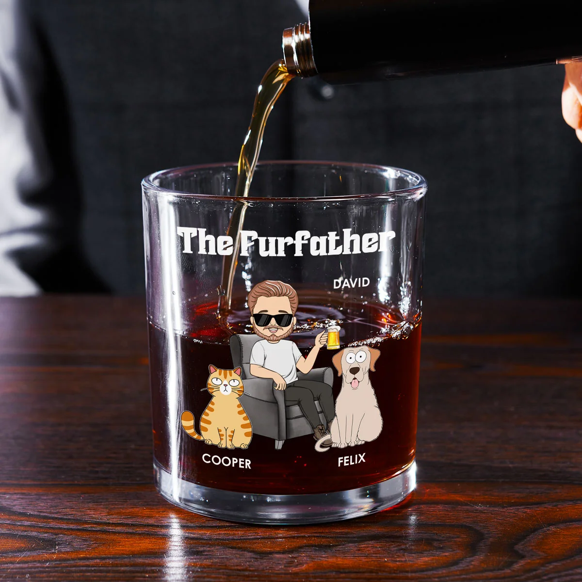The Petfather - Personalized Custom Whiskey Glass - Image 2