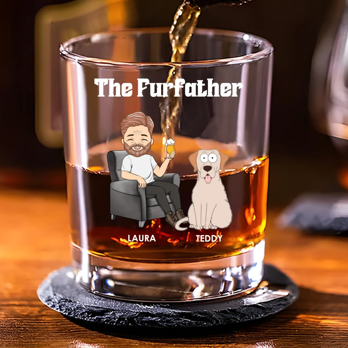 The Petfather - Personalized Custom Whiskey Glass - Image 5