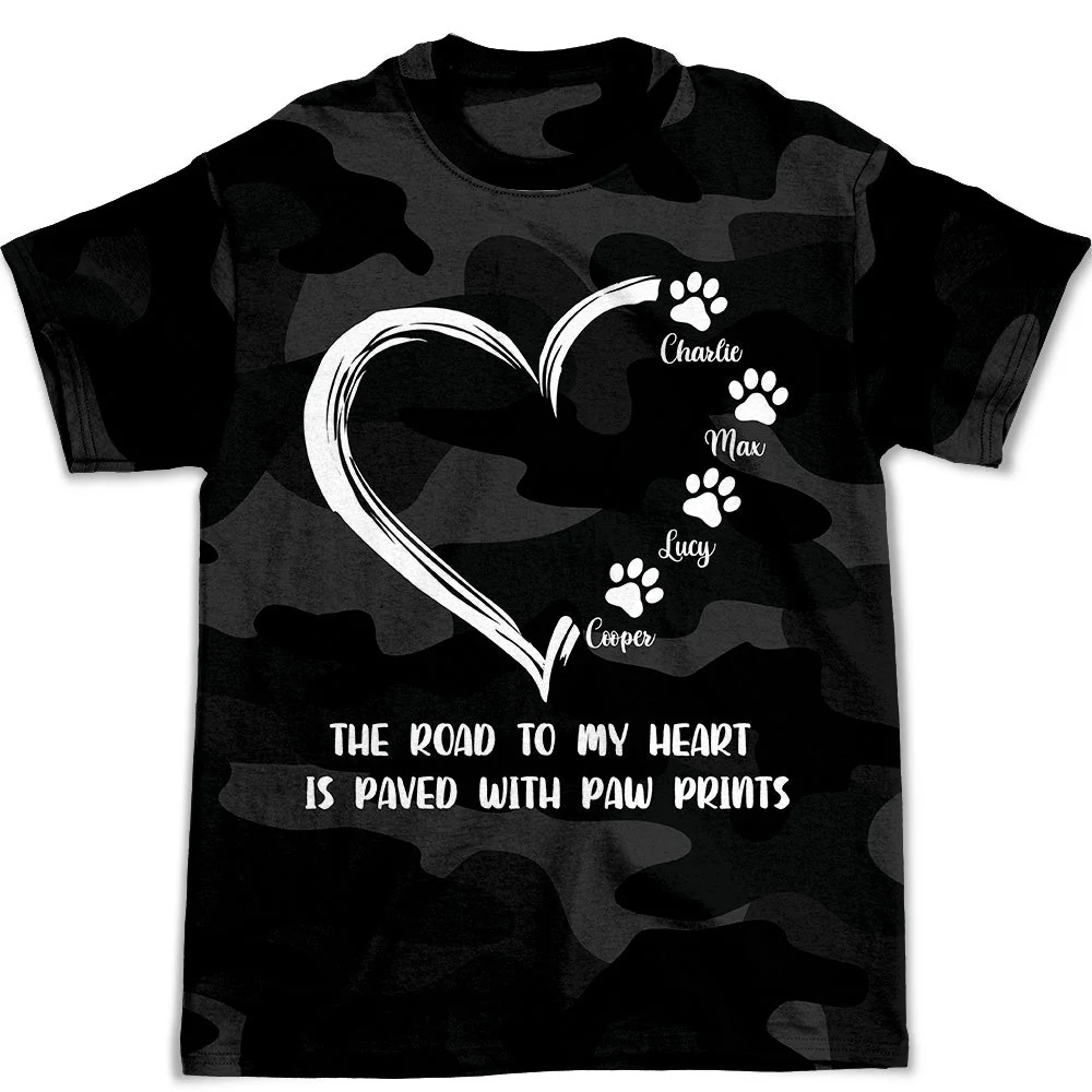The Road To My Heart Camo - Personalized Custom All-over-print T-shirt