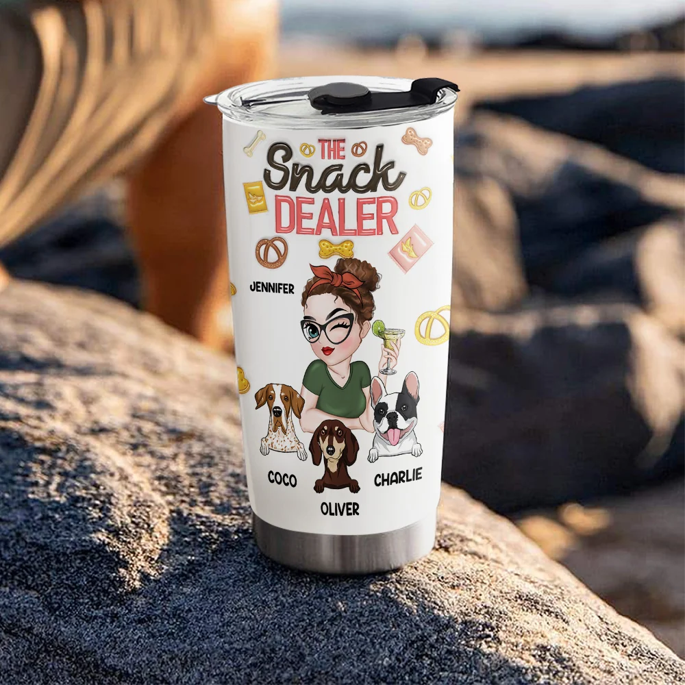 The Snack Dealer - Personalized Custom 3D Inflated Effect Tumbler - Image 3