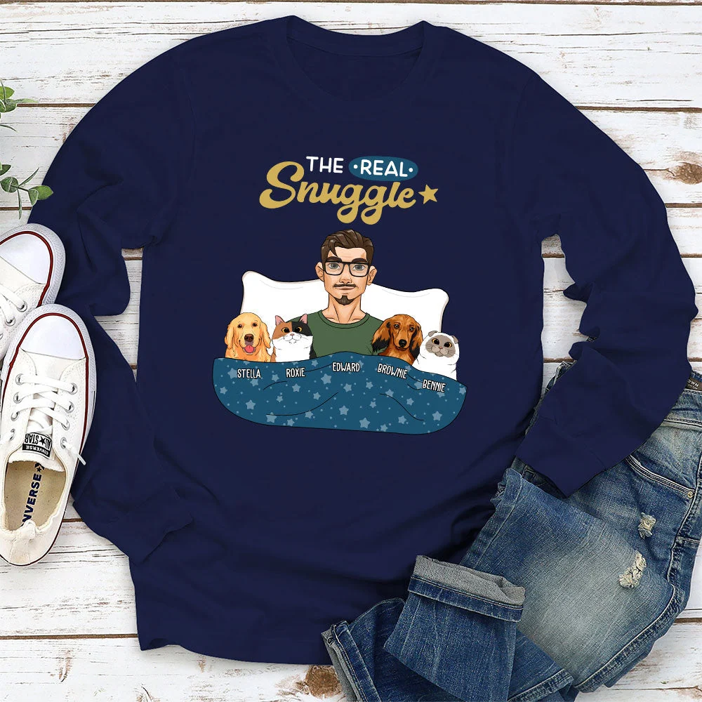 The Snuggle Real - Personalized Custom Long Sleeve T-shirt - Image 3