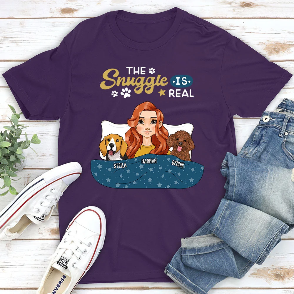 The Snuggle Real - Personalized Custom Unisex T-shirt - Image 4