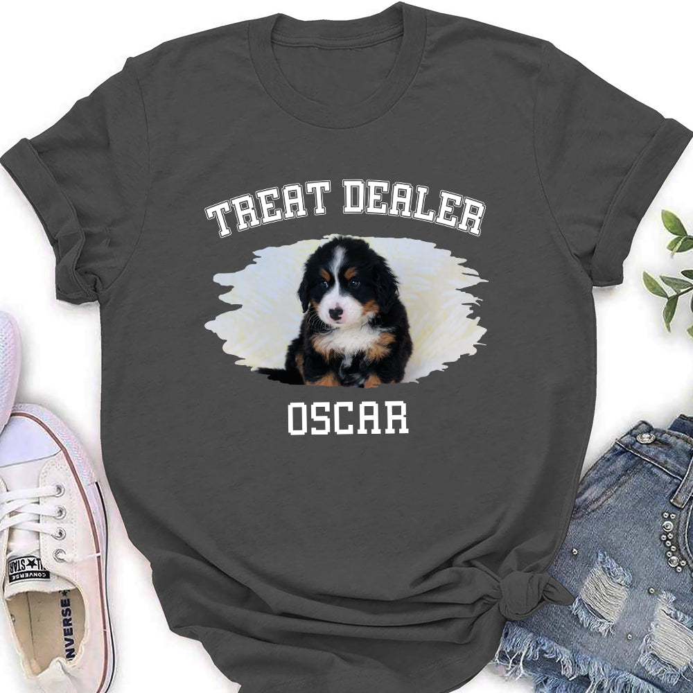 The Treat Dealer Photo - Personalized Custom Women's T-Shirt - Image 4