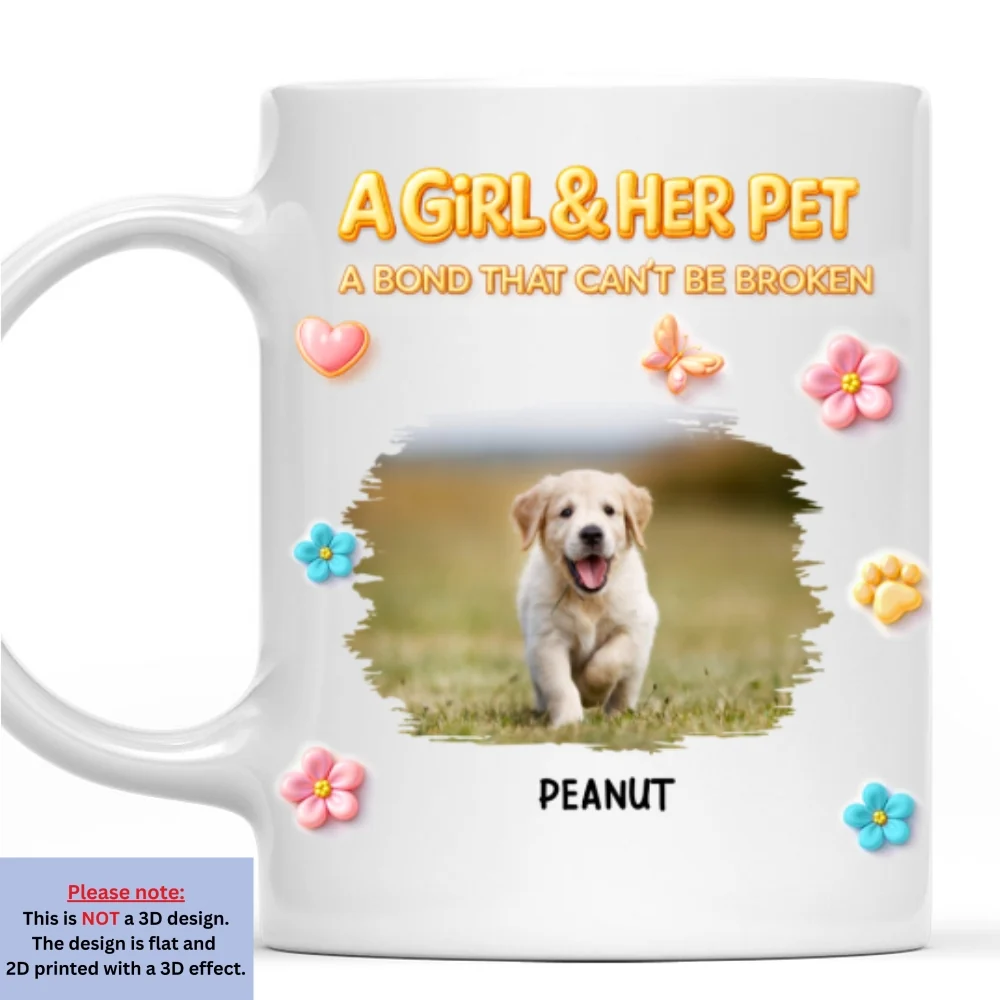 The Unbreakable Pet And Human Bond Photo - Personalized Custom 3D Effect Coffee Mug - Image 4