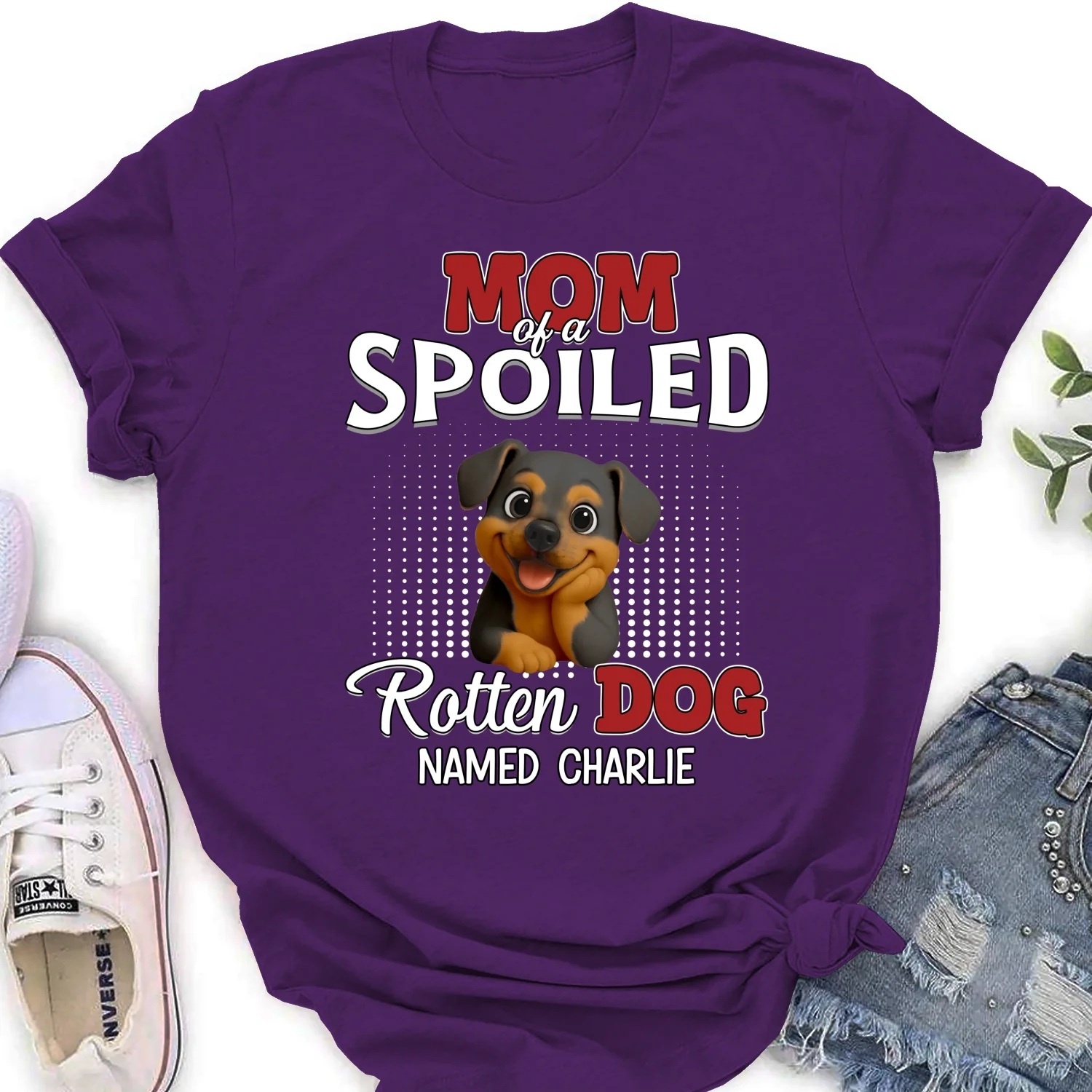 Thinking About My Spoiled Baby - Personalized Custom Women's T-Shirt - Image 10