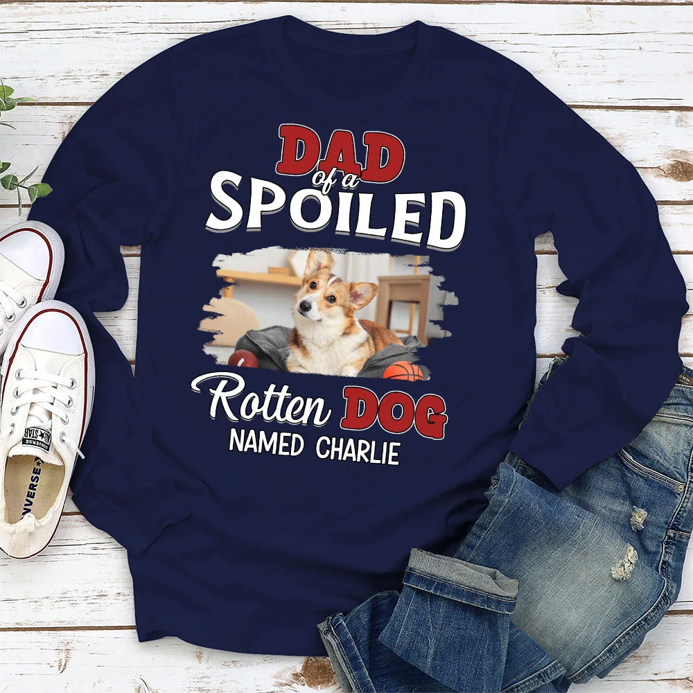 Thinking About My Spoiled Baby Photo - Personalized Custom Long Sleeve T-Shirt - Image 2