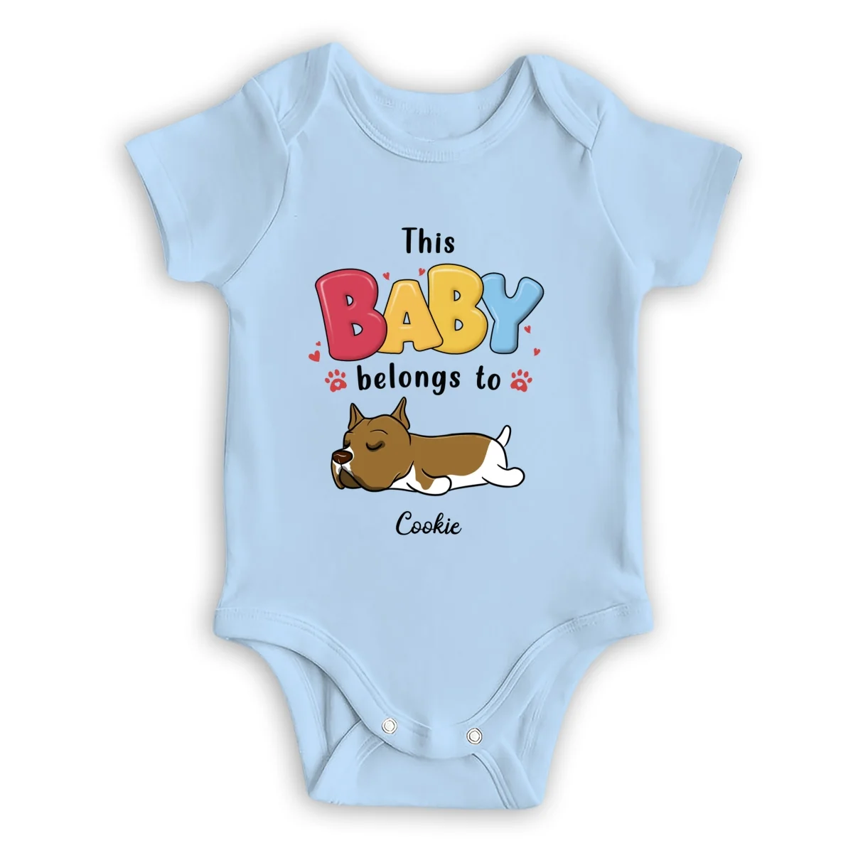 This Baby Belongs To Dogs - Personalized Custom Baby Onesie - Image 9