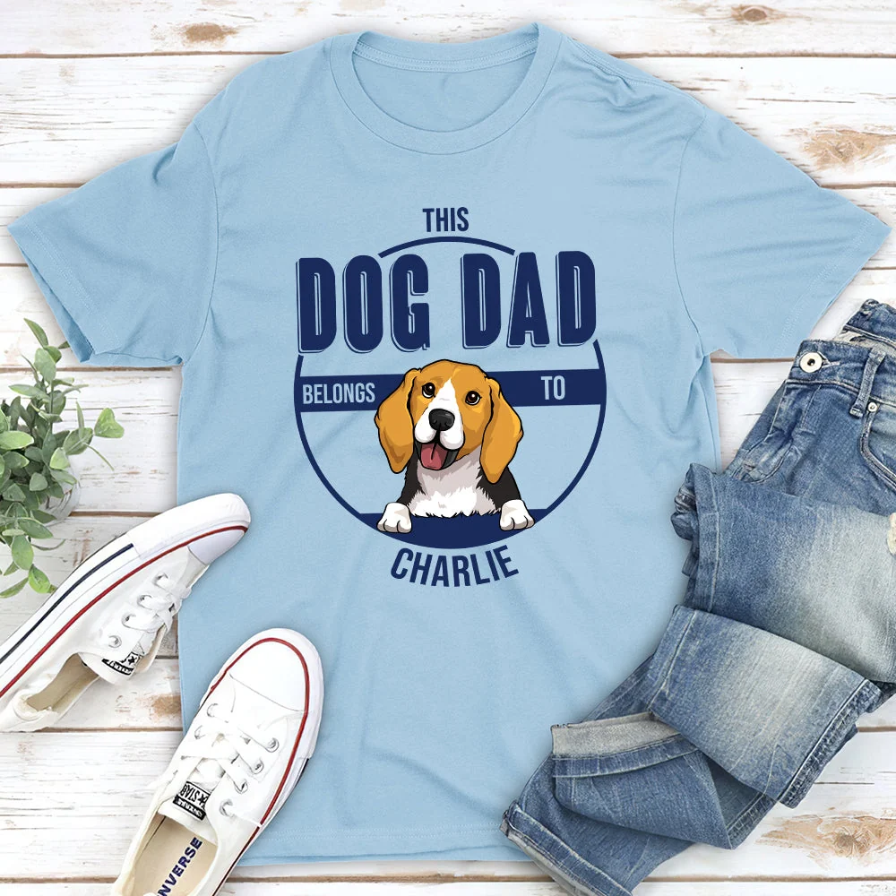 This Dad Belongs - Personalized Custom Unisex T-shirt - Image 3