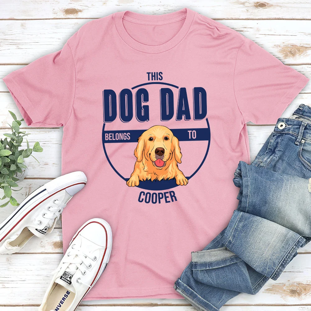 This Dad Belongs - Personalized Custom Unisex T-shirt - Image 4