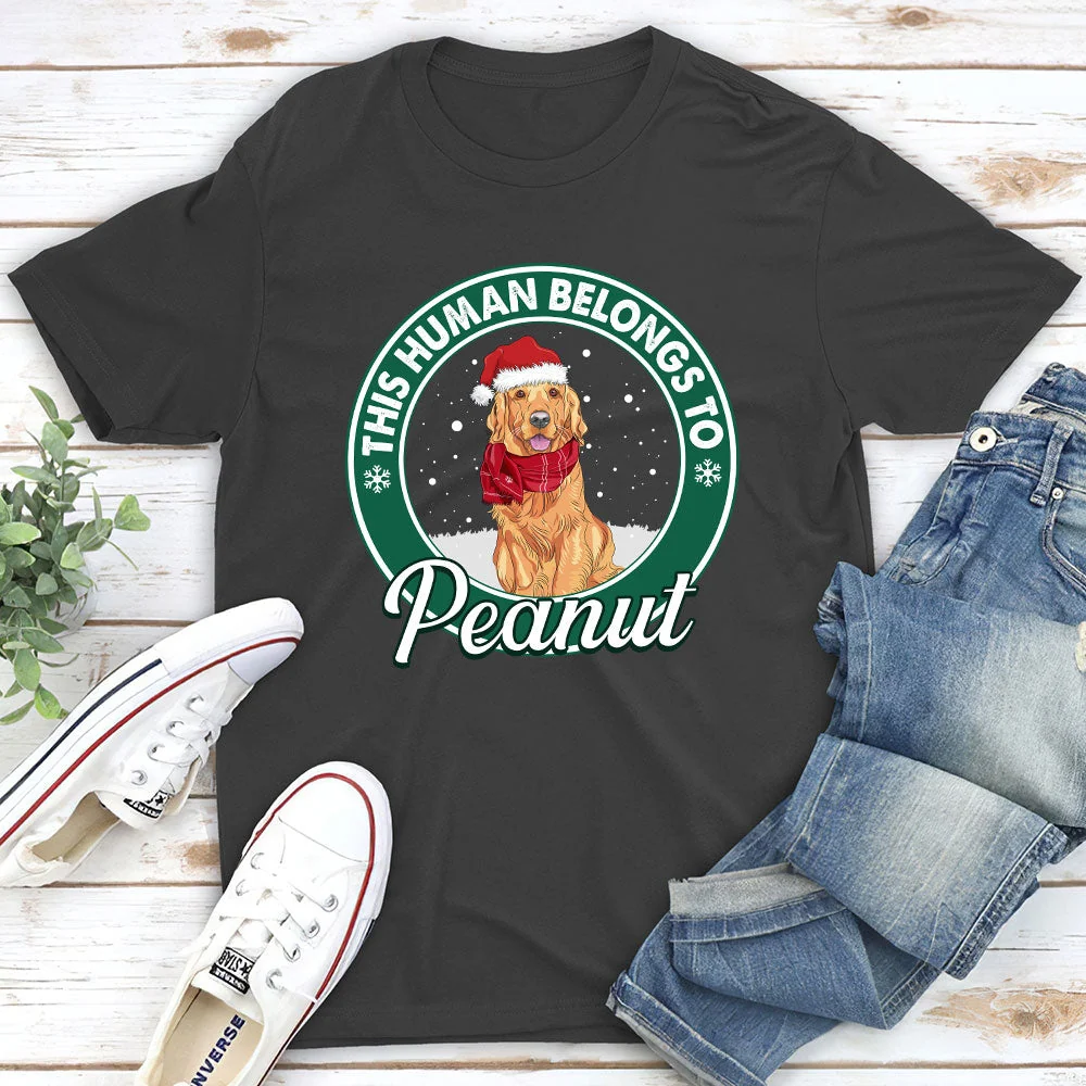 This Human Belongs Christmas - Personalized Custom Unisex T-shirt - Image 3