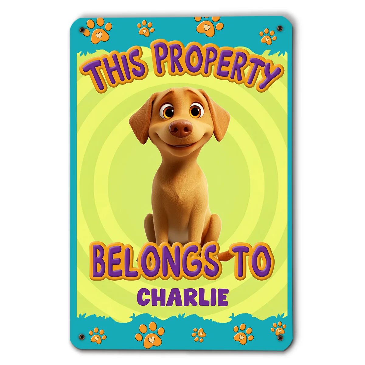 This Human Belongs To Us Cartoon - Personalized Custom Metal Sign