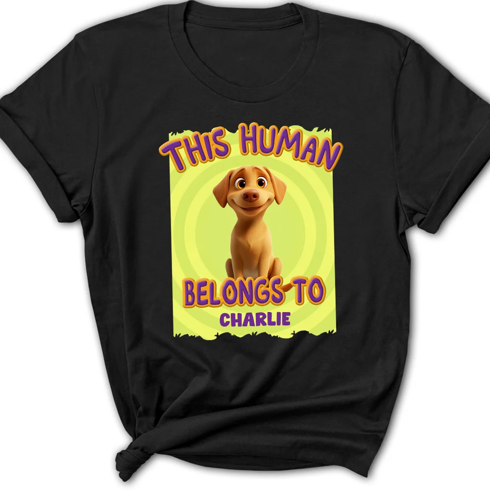 This Human Belongs To Us Cartoon - Personalized Custom Women's T-Shirt