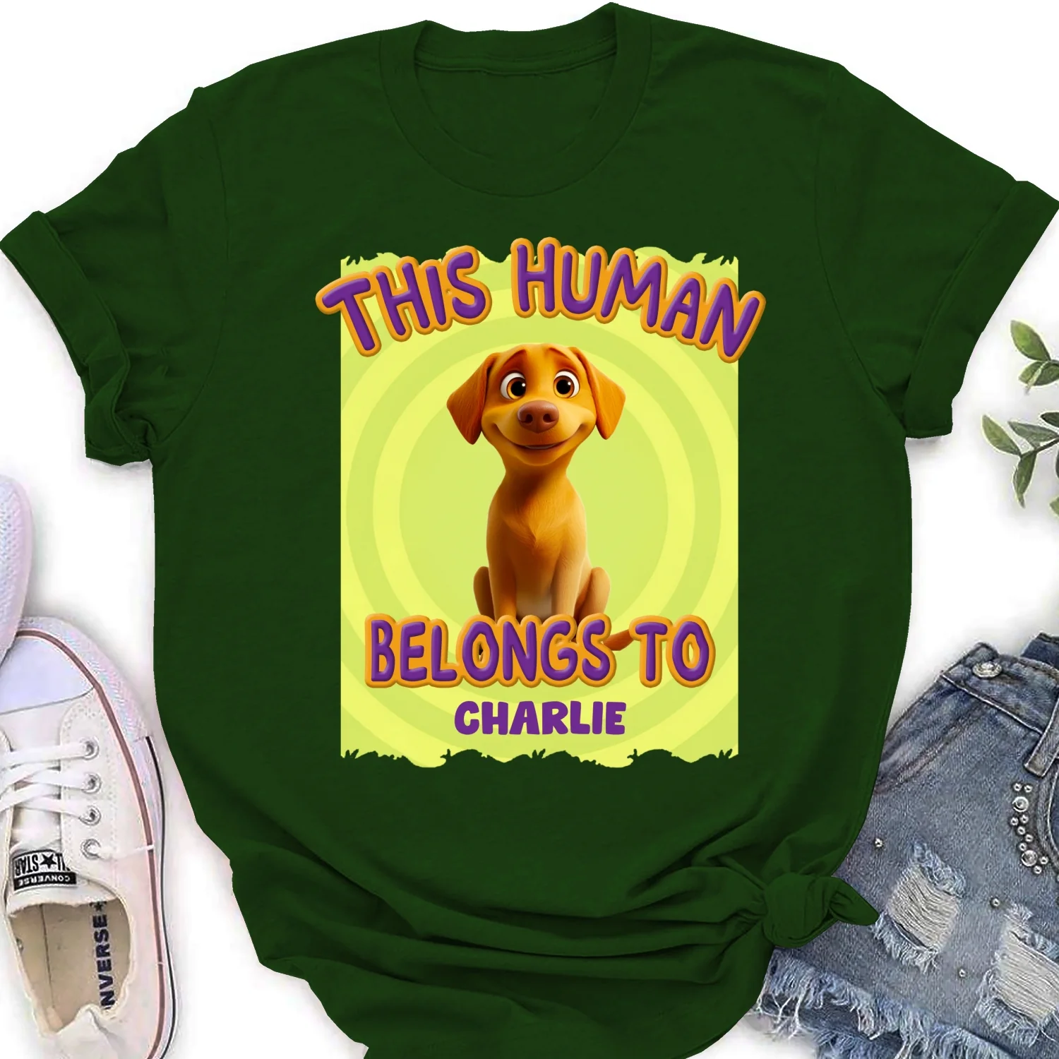 This Human Belongs To Us Cartoon - Personalized Custom Women's T-Shirt - Image 8