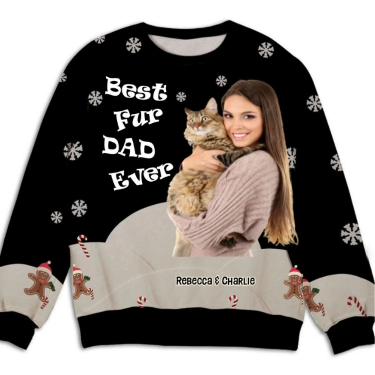 This Is How I Show My Pet Photo - Personalized Custom All-Over-Print Sweatshirt - Image 3