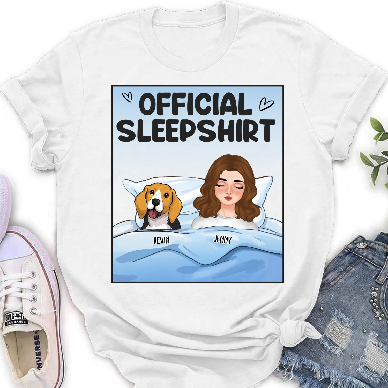 This Is My Sleepshirt - Personalized Custom Women's T-shirt - Image 6