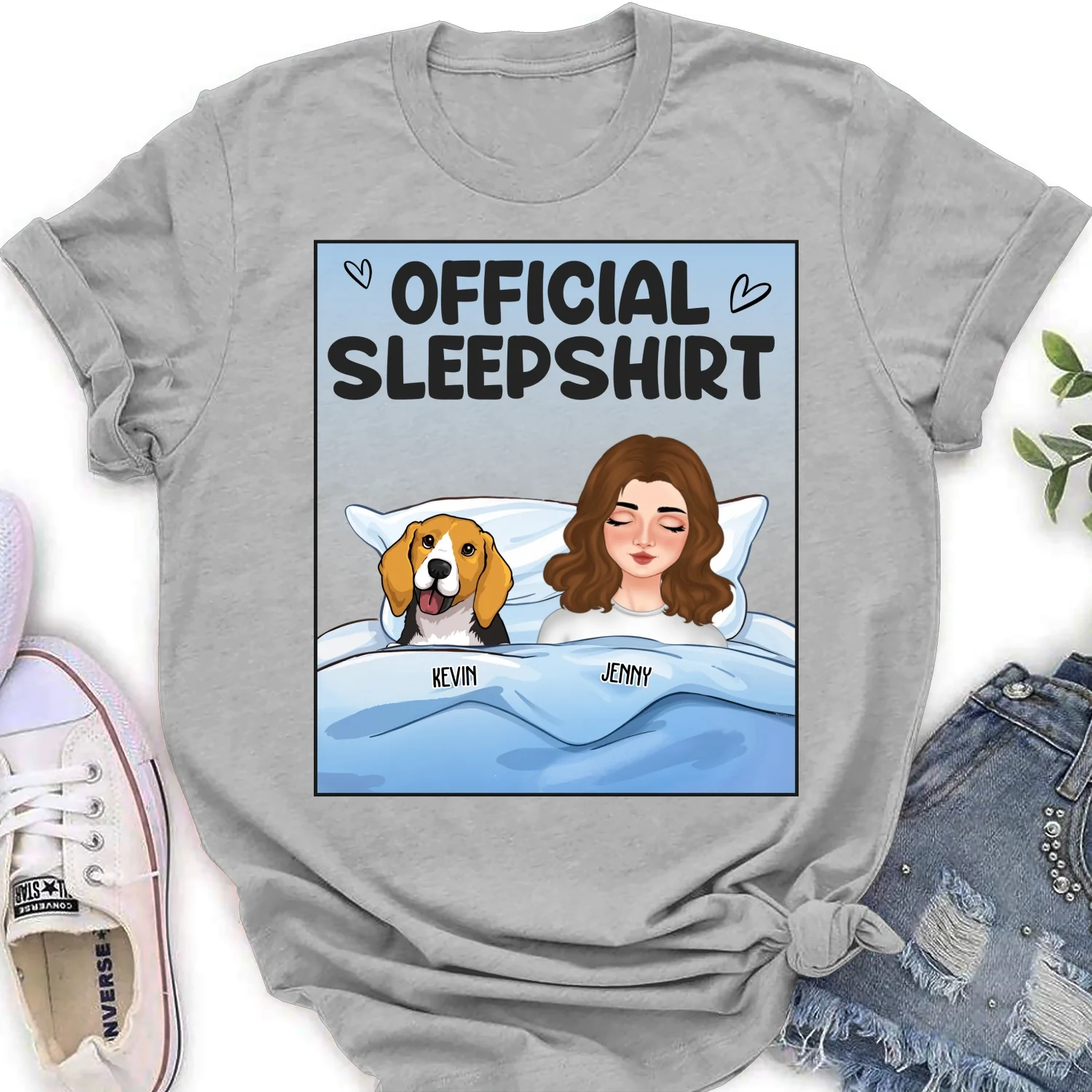 This Is My Sleepshirt - Personalized Custom Women's T-shirt - Image 7