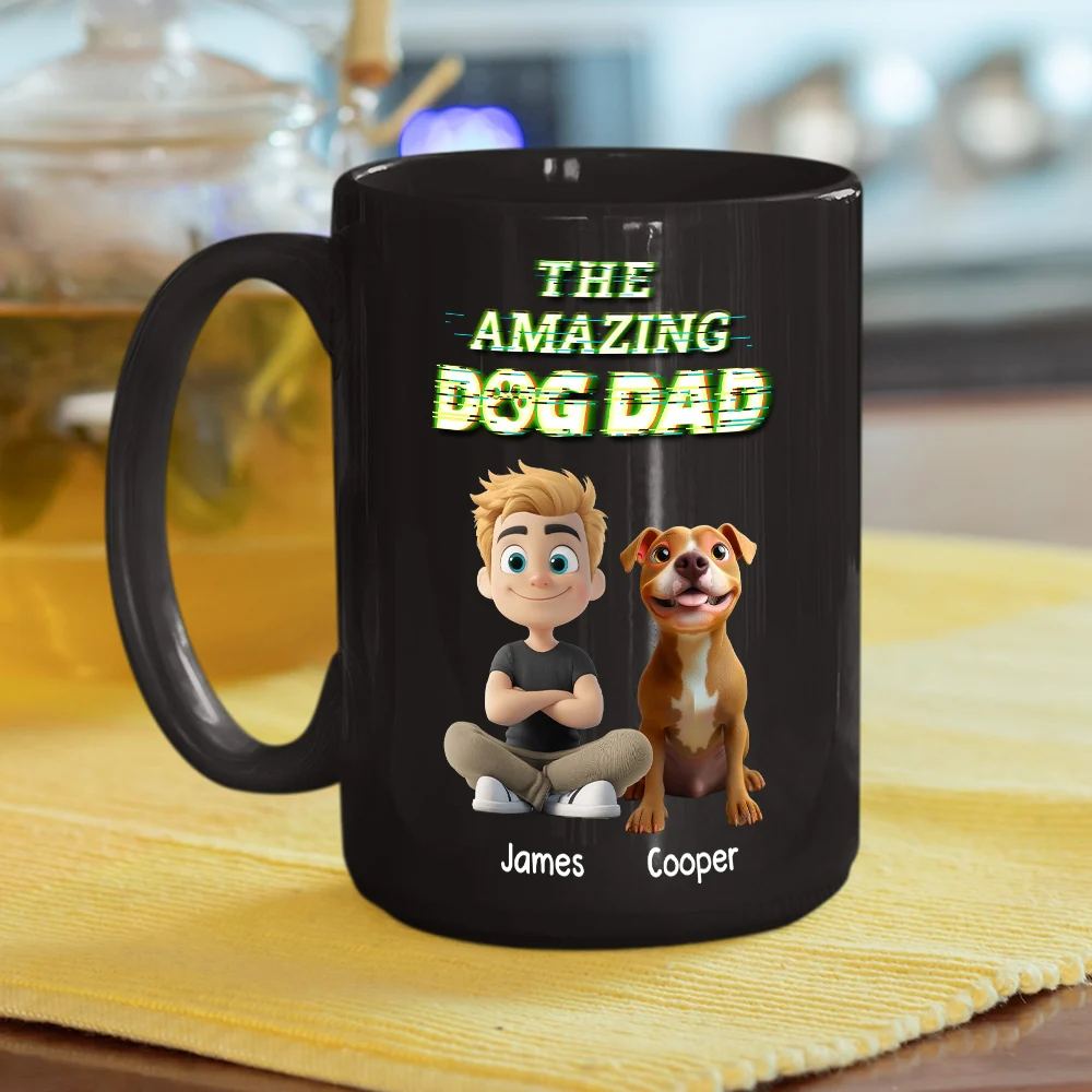 This Is Our Awesome Dog Dad - Personalized Custom Coffee Mug - Image 6
