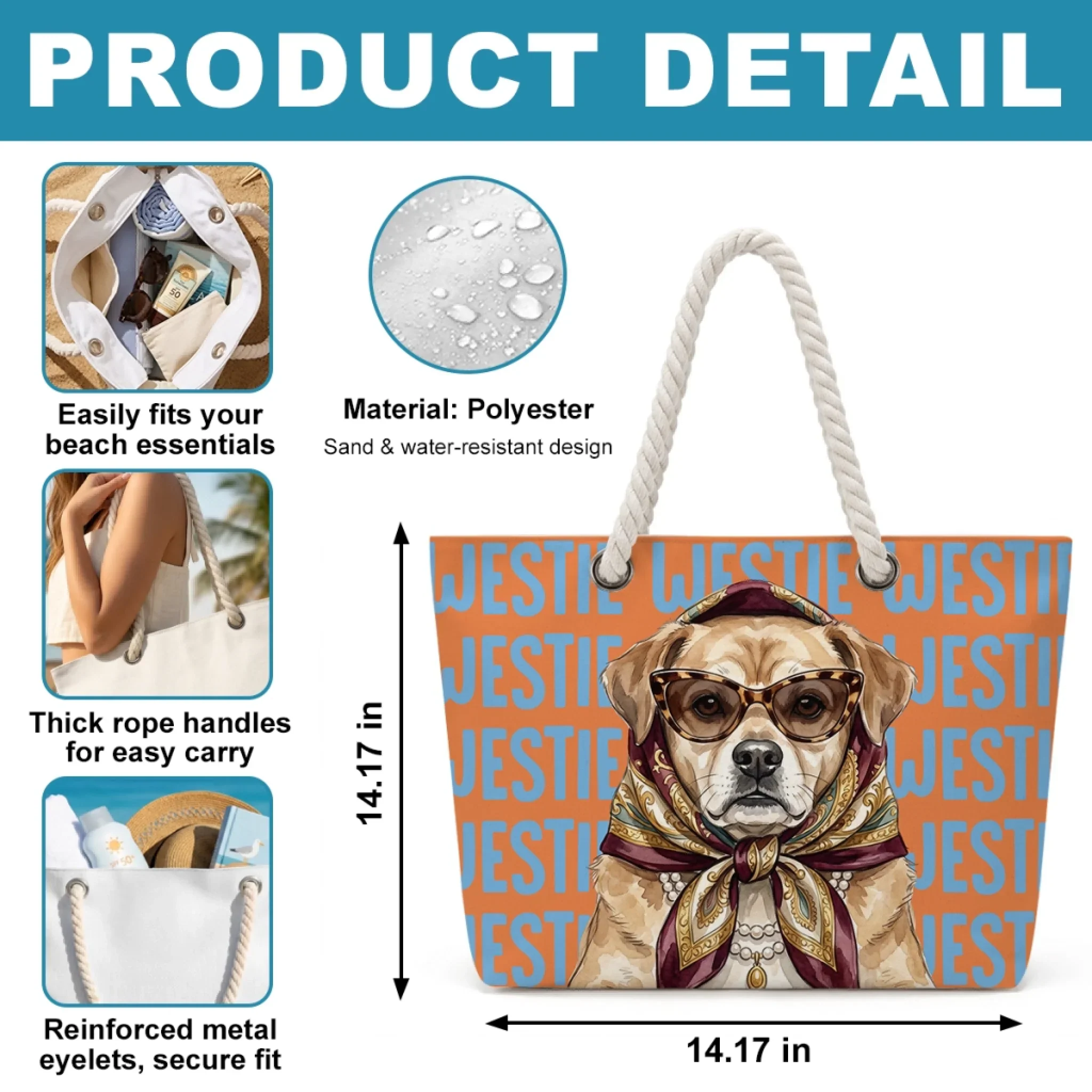 Timeless Pawshion - Personalized Custom Beach Bag - Image 6