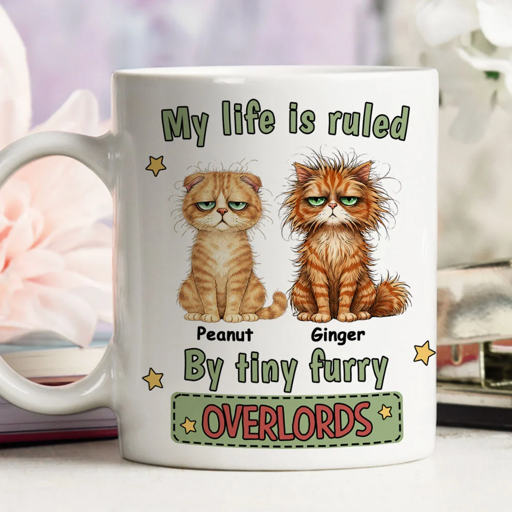 Tiny Cat Ruler - Personalized Custom Coffee Mug - Image 5