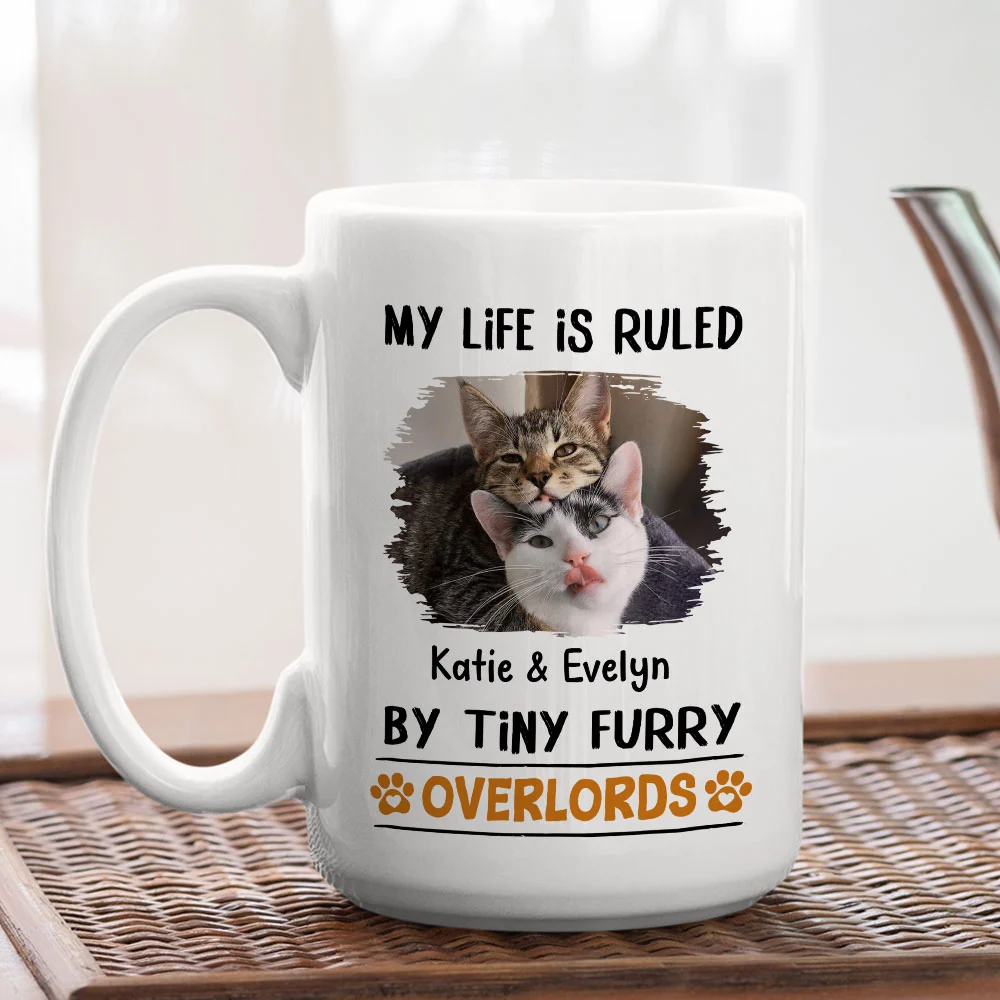 Tiny Kitty Boss Photo - Personalized Custom Coffee Mug - Image 4