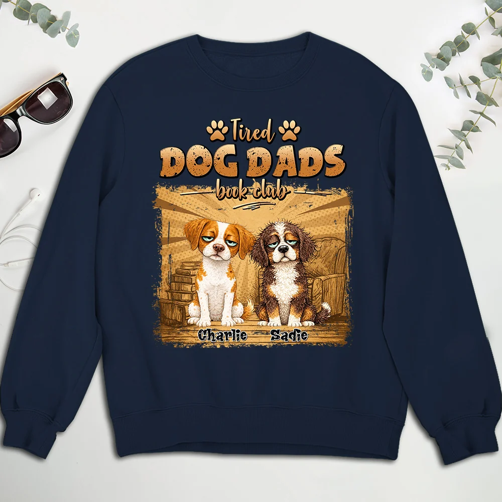 Tired Dog Moms Book Club - Personalized Custom Sweatshirt - Image 2