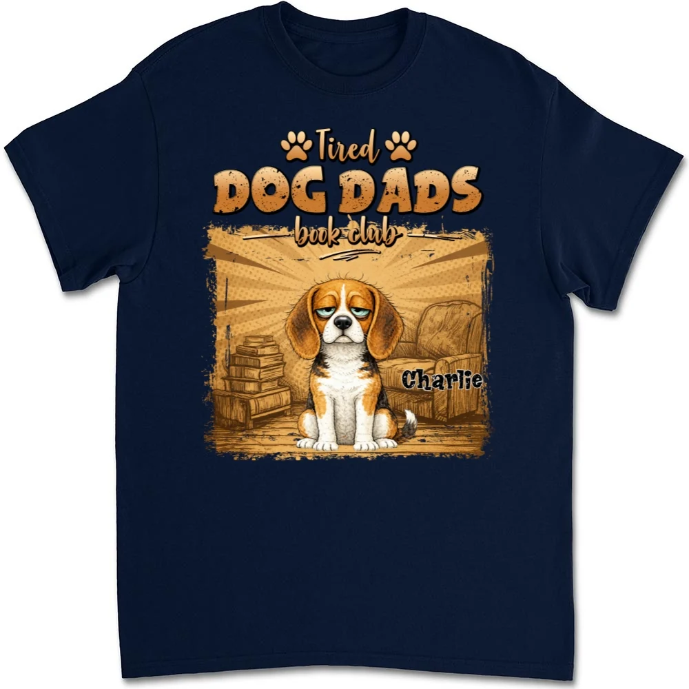 Tired Dog Moms Book Club - Personalized Custom Unisex T-Shirt - Image 7