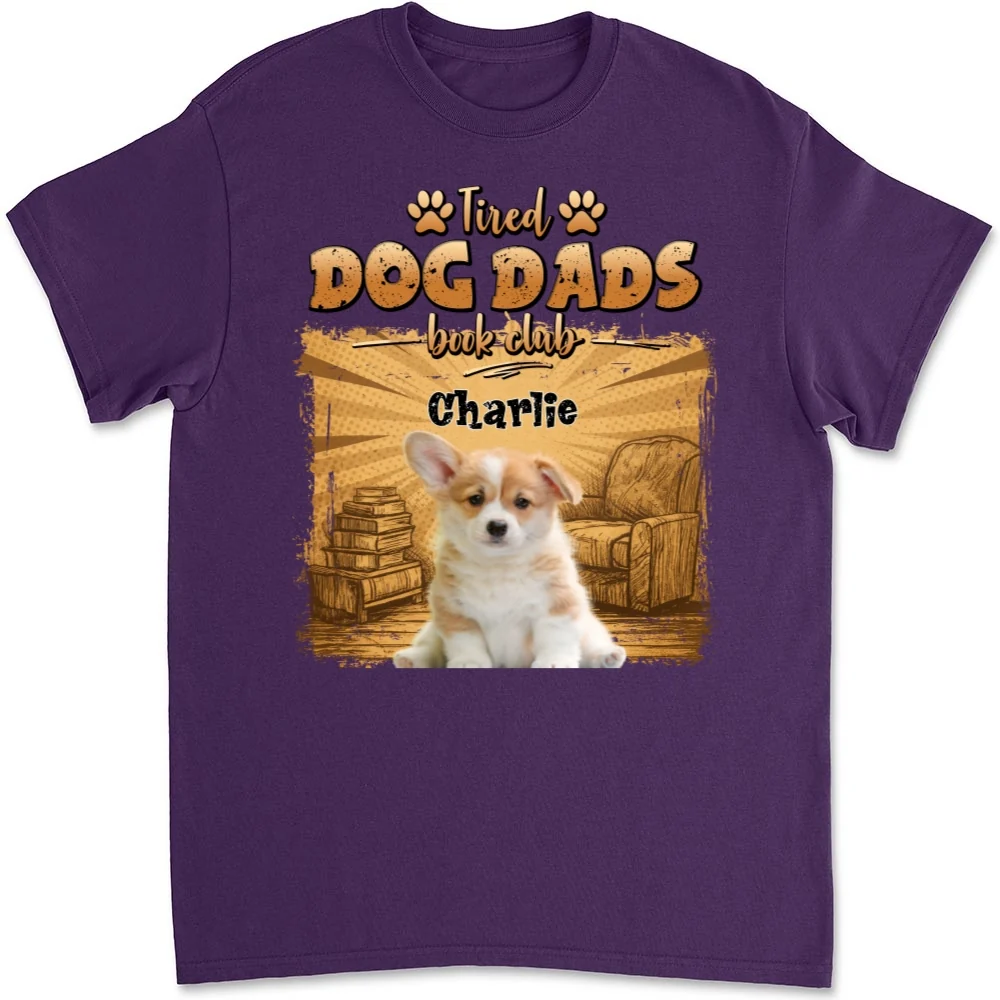 Tired Dog Moms Book Club Photo - Personalized Custom Unisex T-Shirt - Image 5
