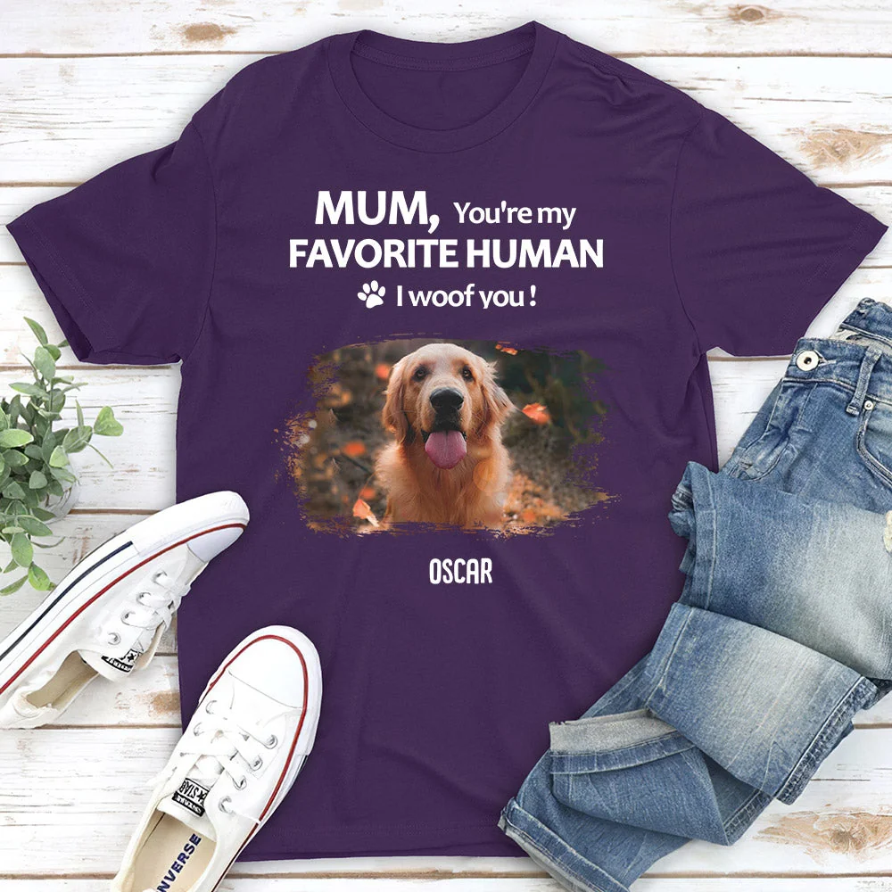 To My Favorite Human Photo - Personalized Custom Unisex T-shirt - Image 2