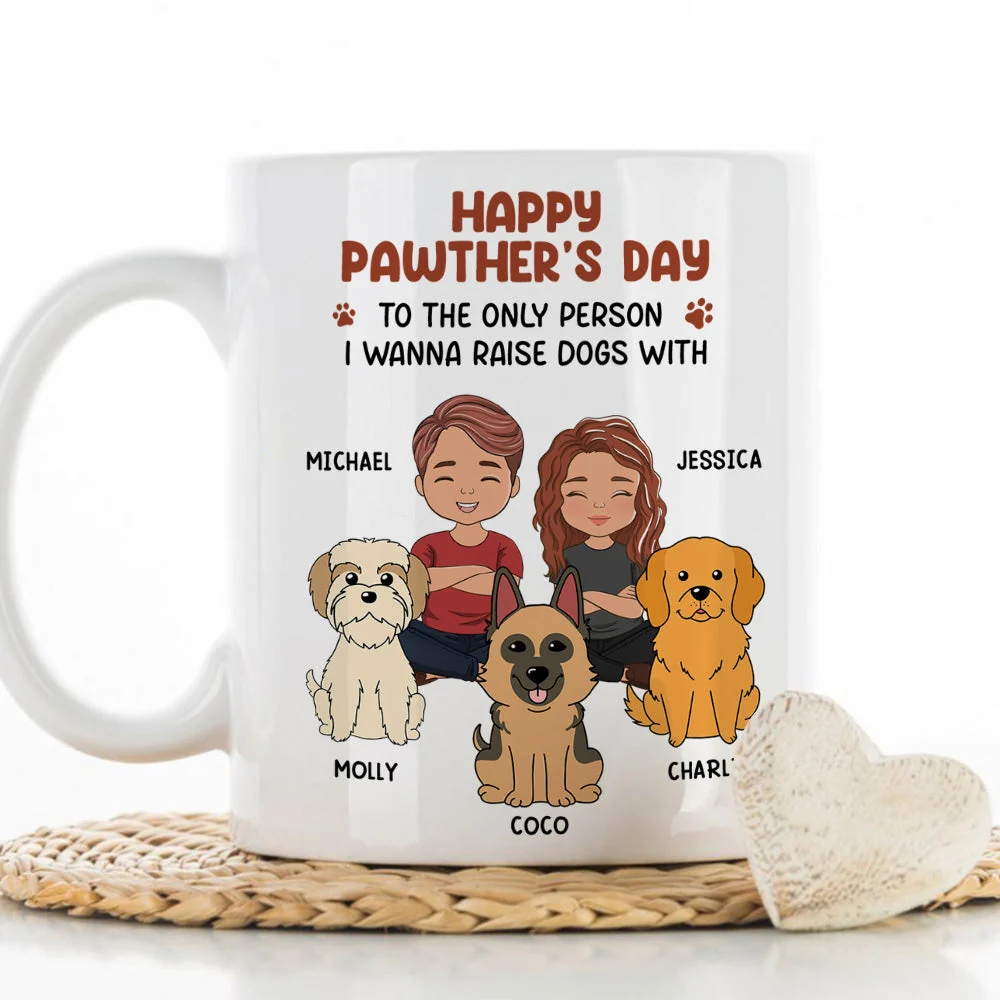 To The Only Person I Wanna Raise Dogs With - Personalized Custom Coffee Mug - Image 3