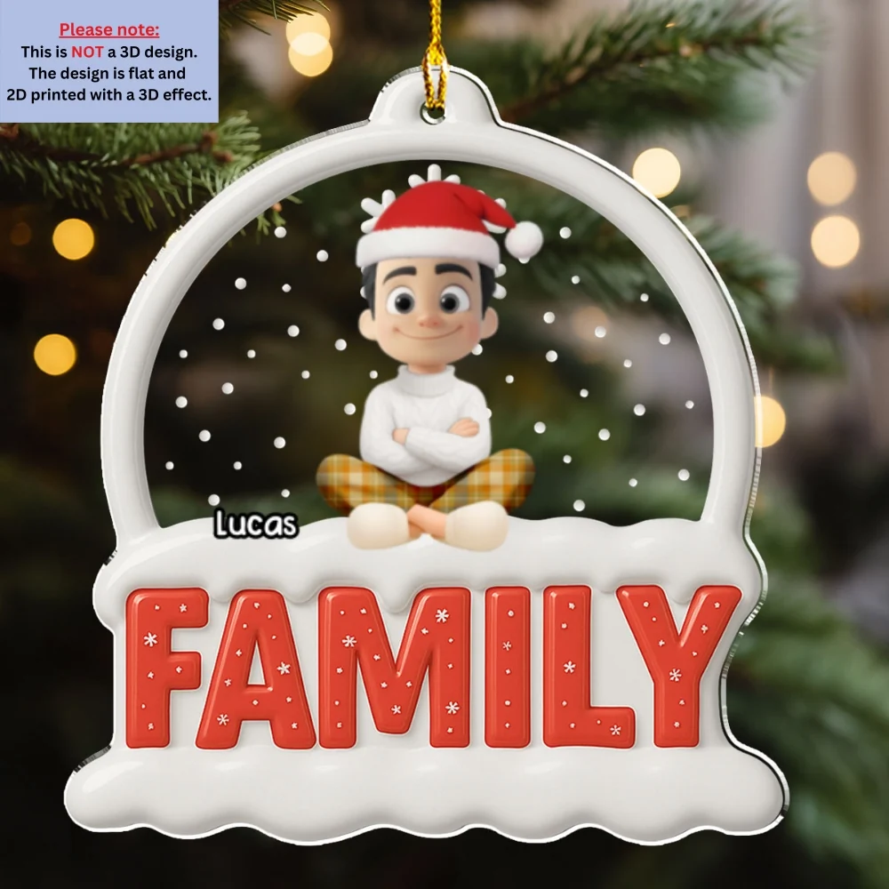 Together Forever Round Version - Personalized Custom 3D Effect Acrylic Ornament - Image 6