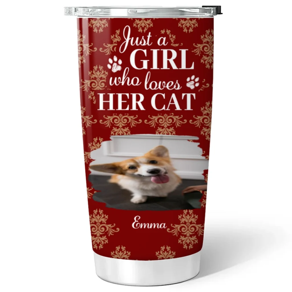 Toile Cat Cartoon Christmas Photo - Personalized Custom Tumbler - Image 5