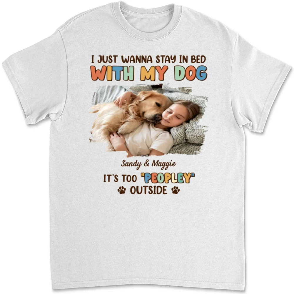 Too Peopley Outside Cartoon Photo - Personalized Custom Unisex T-Shirt - Image 3