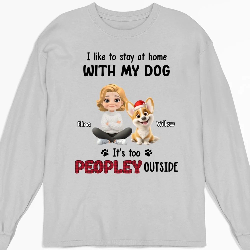 Too Peopley Outside - Personalized Custom Long Sleeve T-Shirt - Image 3
