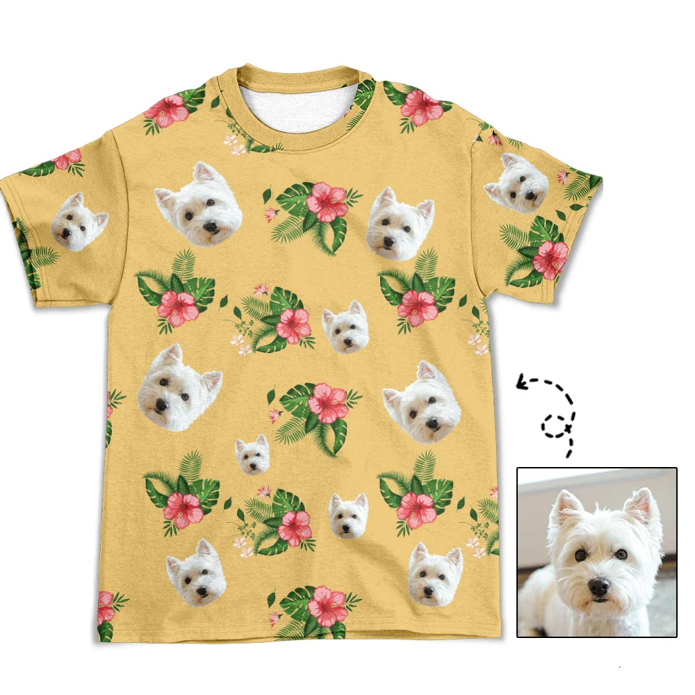 Yellow Dog Pattern - Personalized Custom All-over-print T-shirt