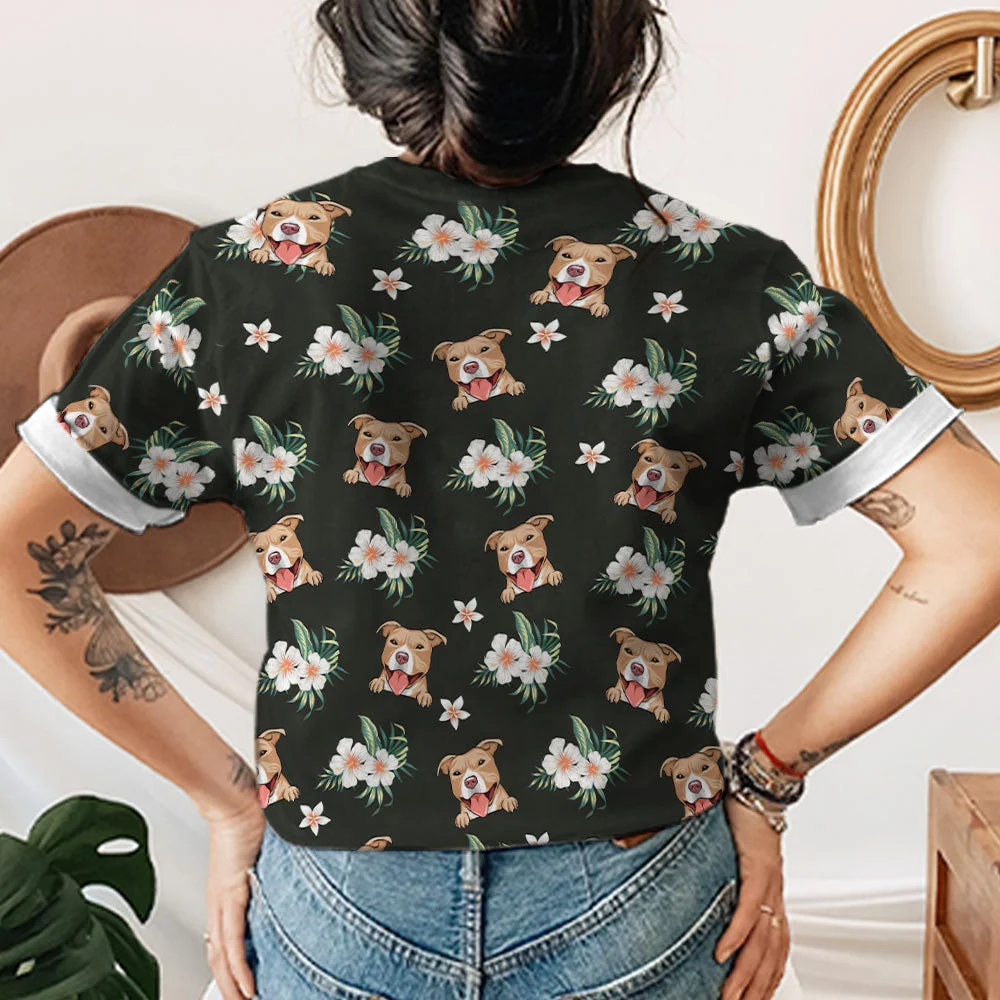 Tropical Summer T-shirt - Personalized Custom All-over-print T-shirt - Image 5
