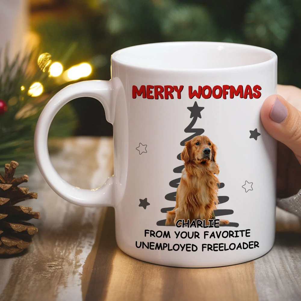 Unemployed Freeloader Photo - Personalized Custom Coffee Mug - Image 3