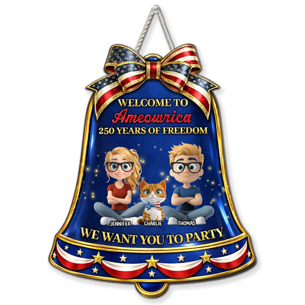 United States Of Ameowrica - Personalized Custom Wood Sign