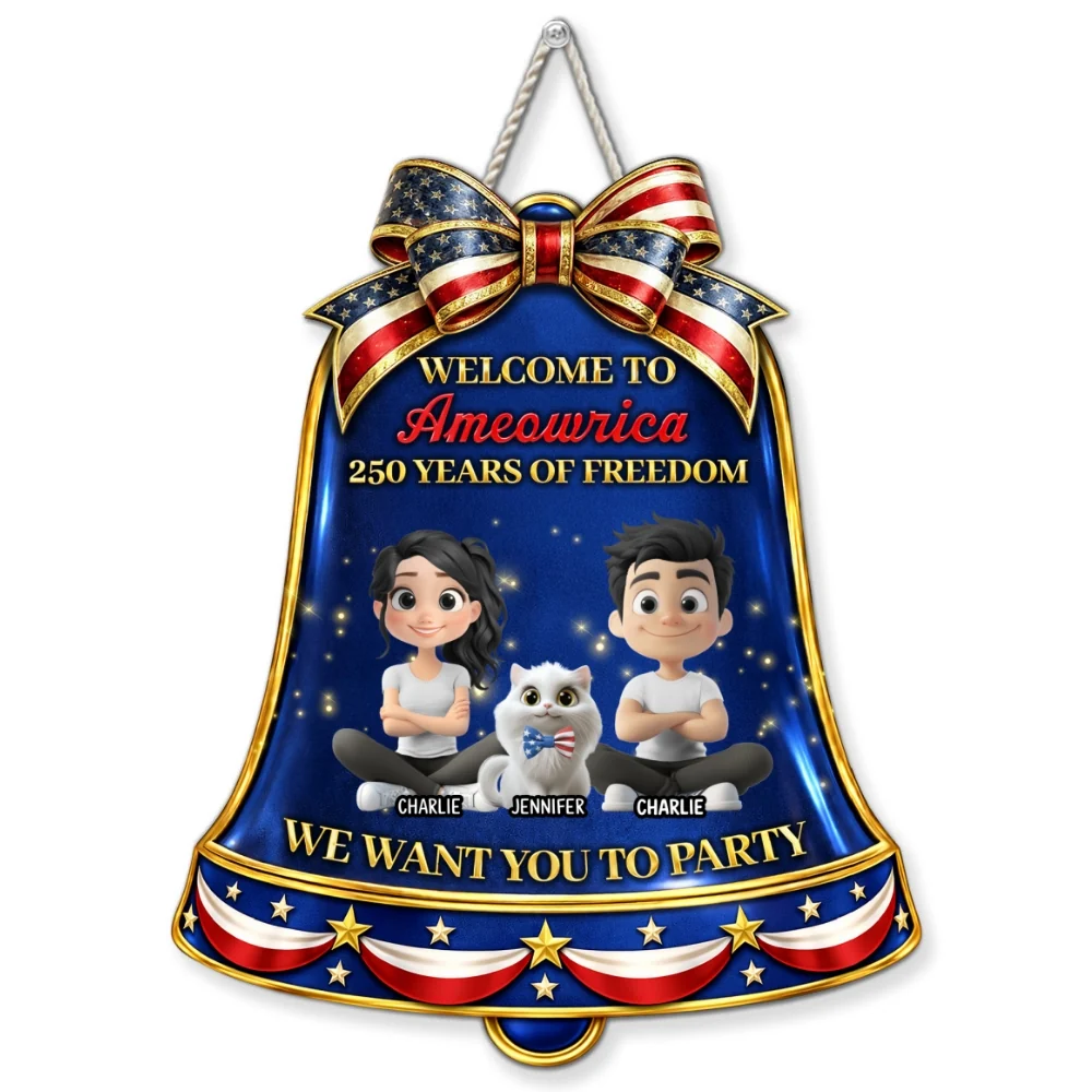 United States Of Ameowrica - Personalized Custom Wood Sign - Image 6