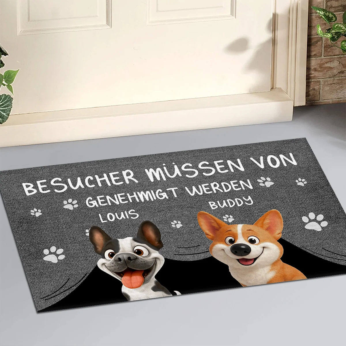 Vom Hund Genehmigt Werden - Personalisierte Fußmatte - Image 2