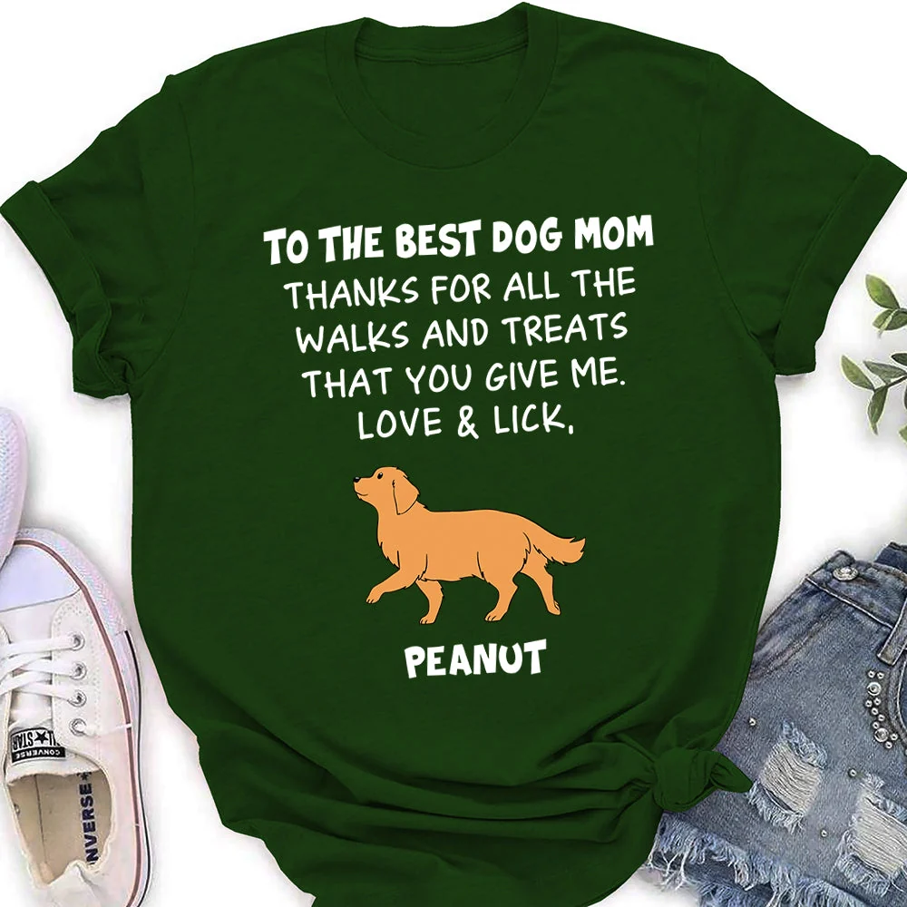 Walking Dog - Personalized Custom Women's T-shirt - Image 3