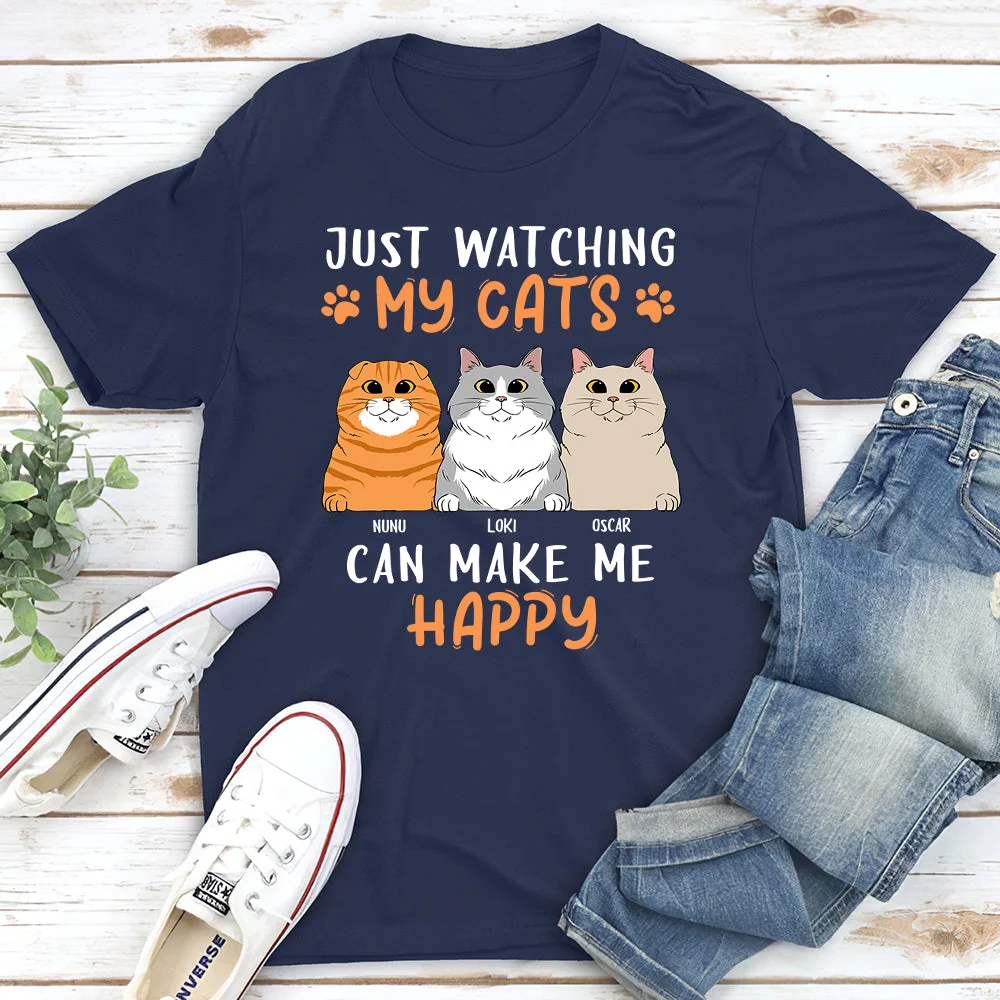 Watch My Cat - Personalized Custom Unisex T-shirt - Image 4