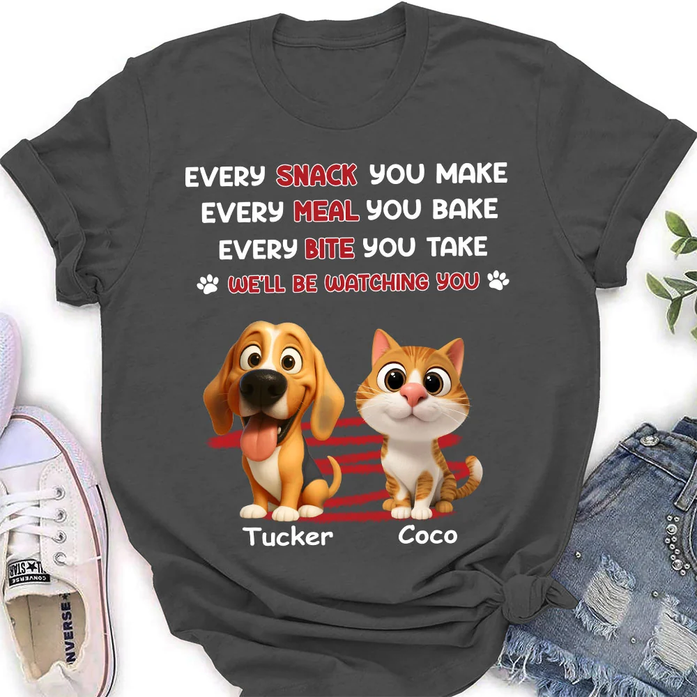 Watching You Forever Pet Version - Personalized Custom Women's T-Shirt - Image 2