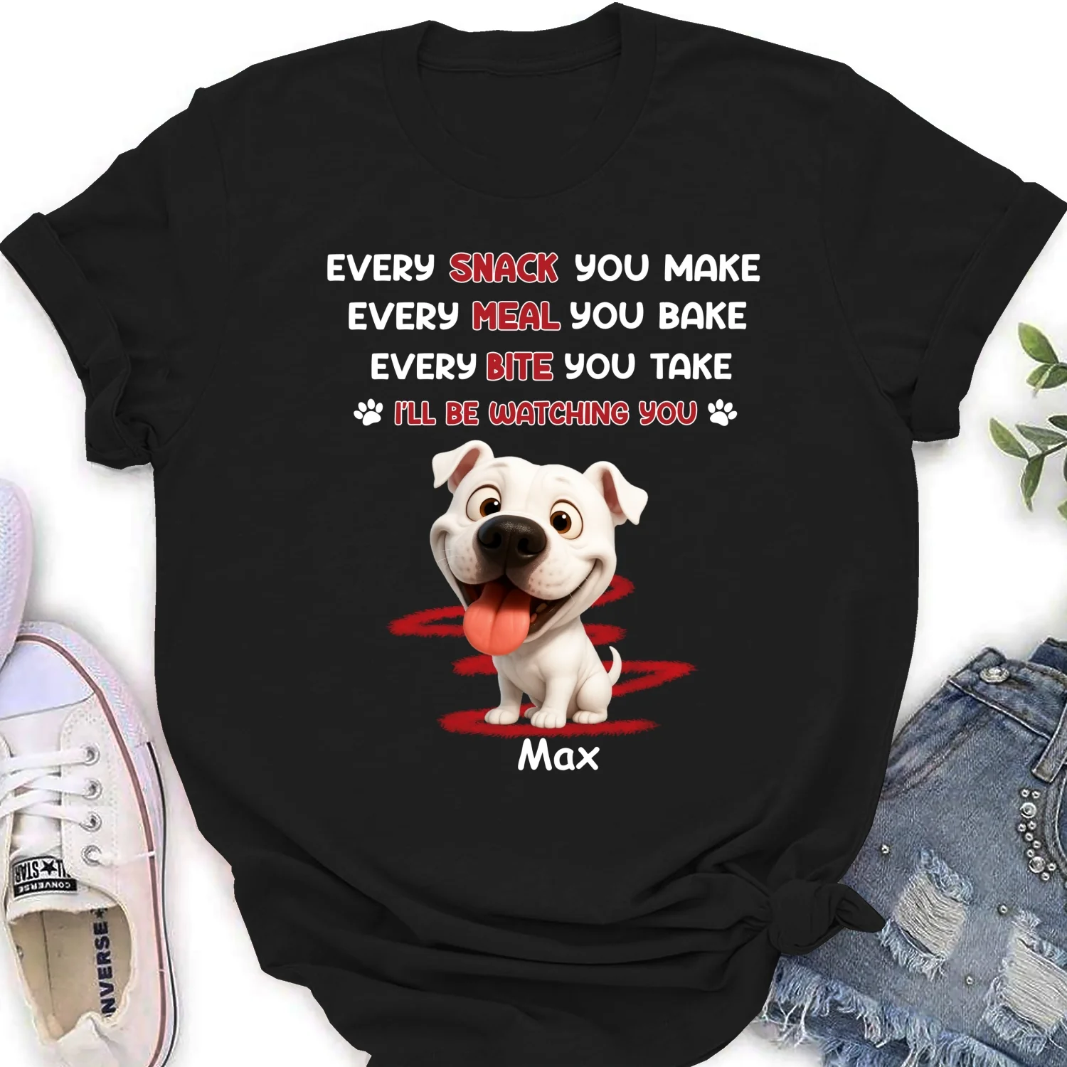 Watching You Forever Pet Version - Personalized Custom Women's T-Shirt - Image 6