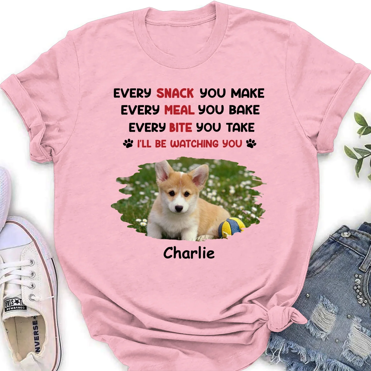 Watching You Forever Version Photo 2 - Personalized Custom Women's T-shirt - Image 5