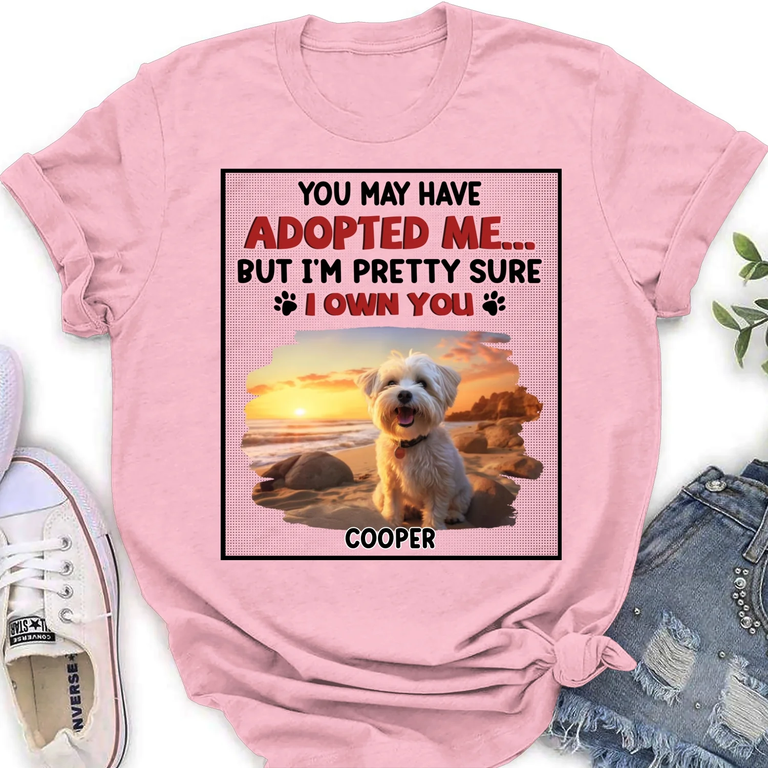 We Are Pretty Sure We Own You Photo - Personalized Custom Women's T-shirt - Image 5