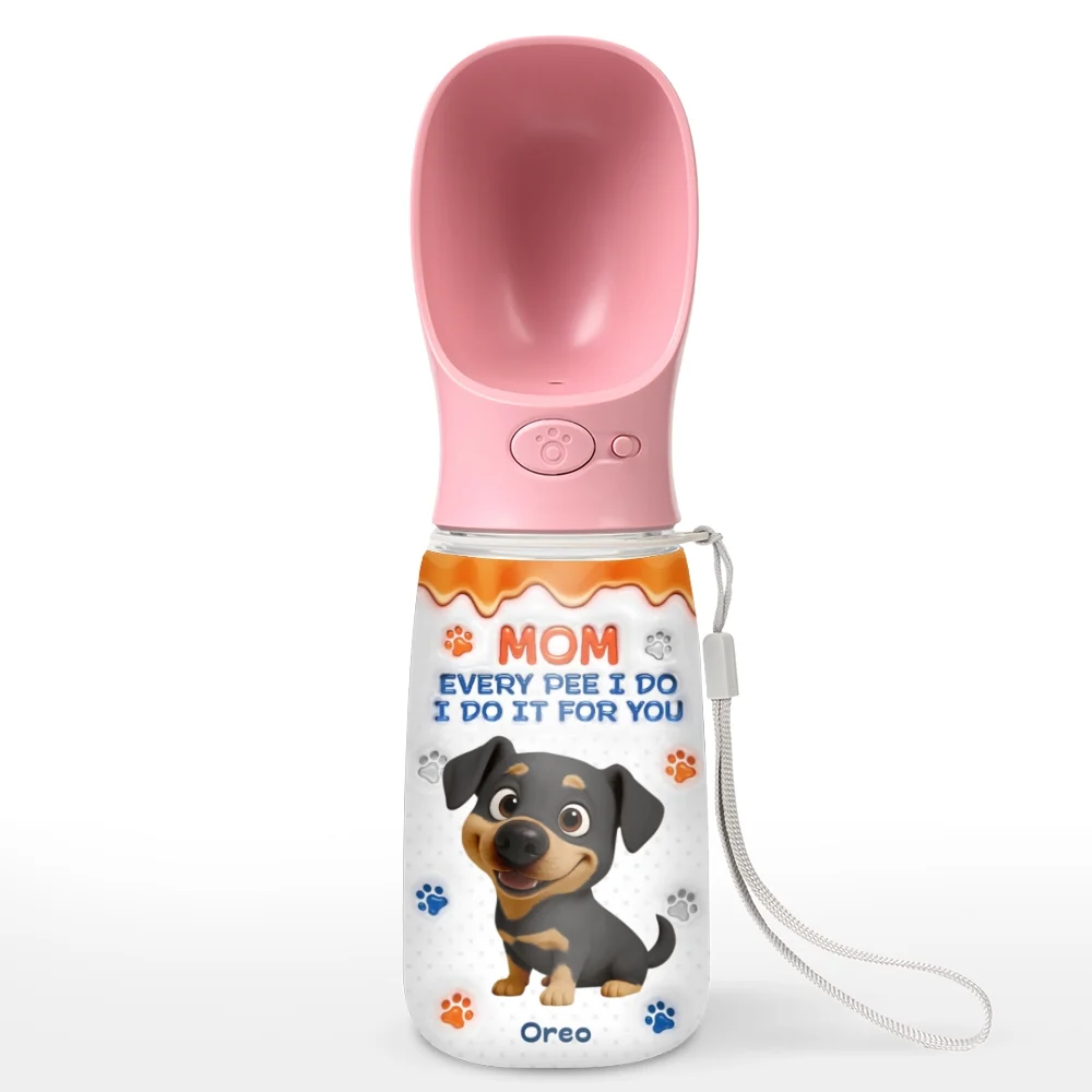 We Do It For You - Personalized Custom Pet Water Bottle With Drinking Feeder - Image 7